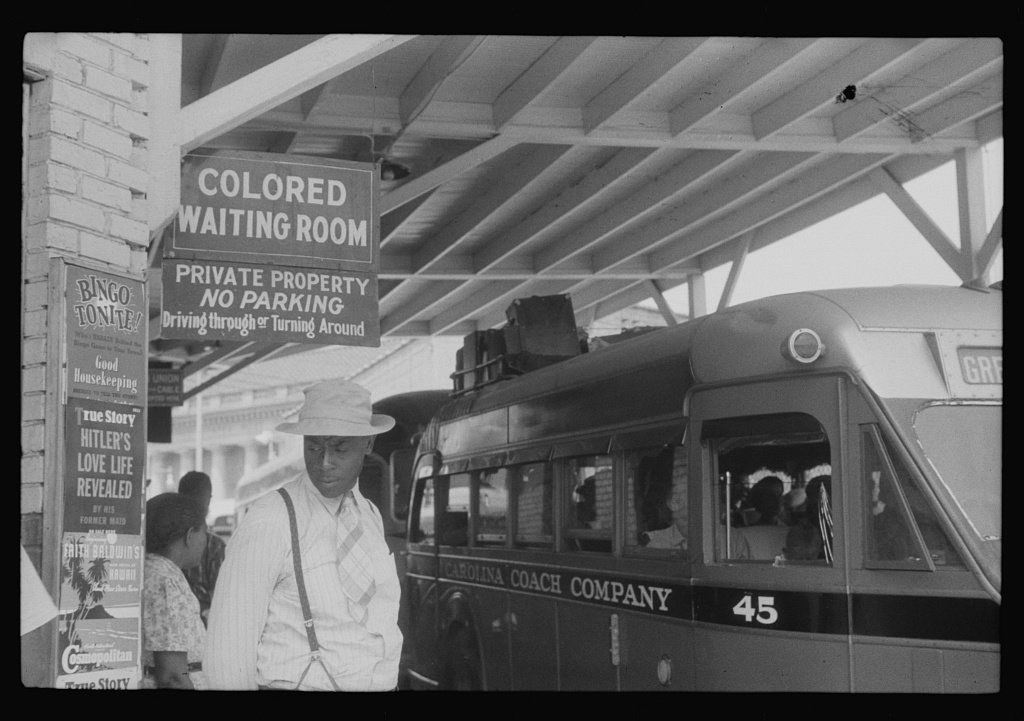 Segregation at the bus station in Durham, North Carolina in 1940